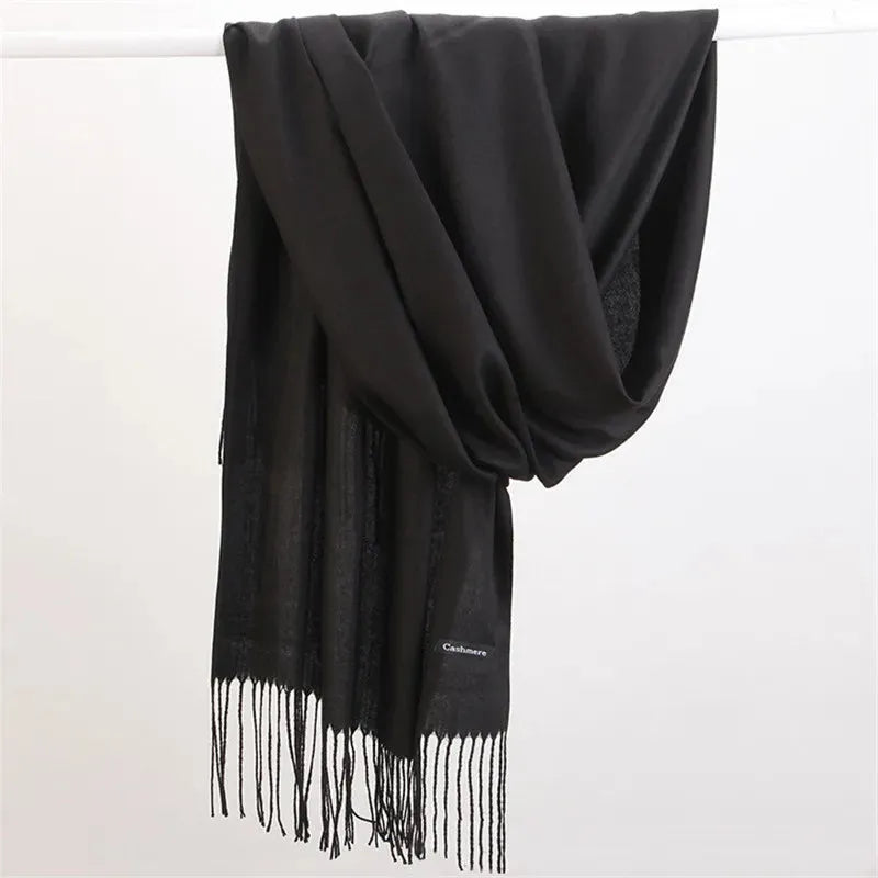 Kasjmieren Sjaal Effen Warm Winteraccessoire Dames Heren Zacht Luxe Herfst Winter Modieus Stijlvol Elegant | Sulvida