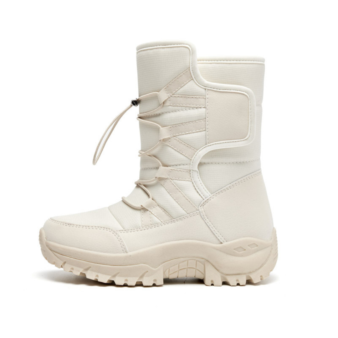 Dames Winterlaarzen Waterdicht Gevoerd Plateauzool Klittenband Warme Snowboots Antislip Comfort Dik Outdoor | Sulvida