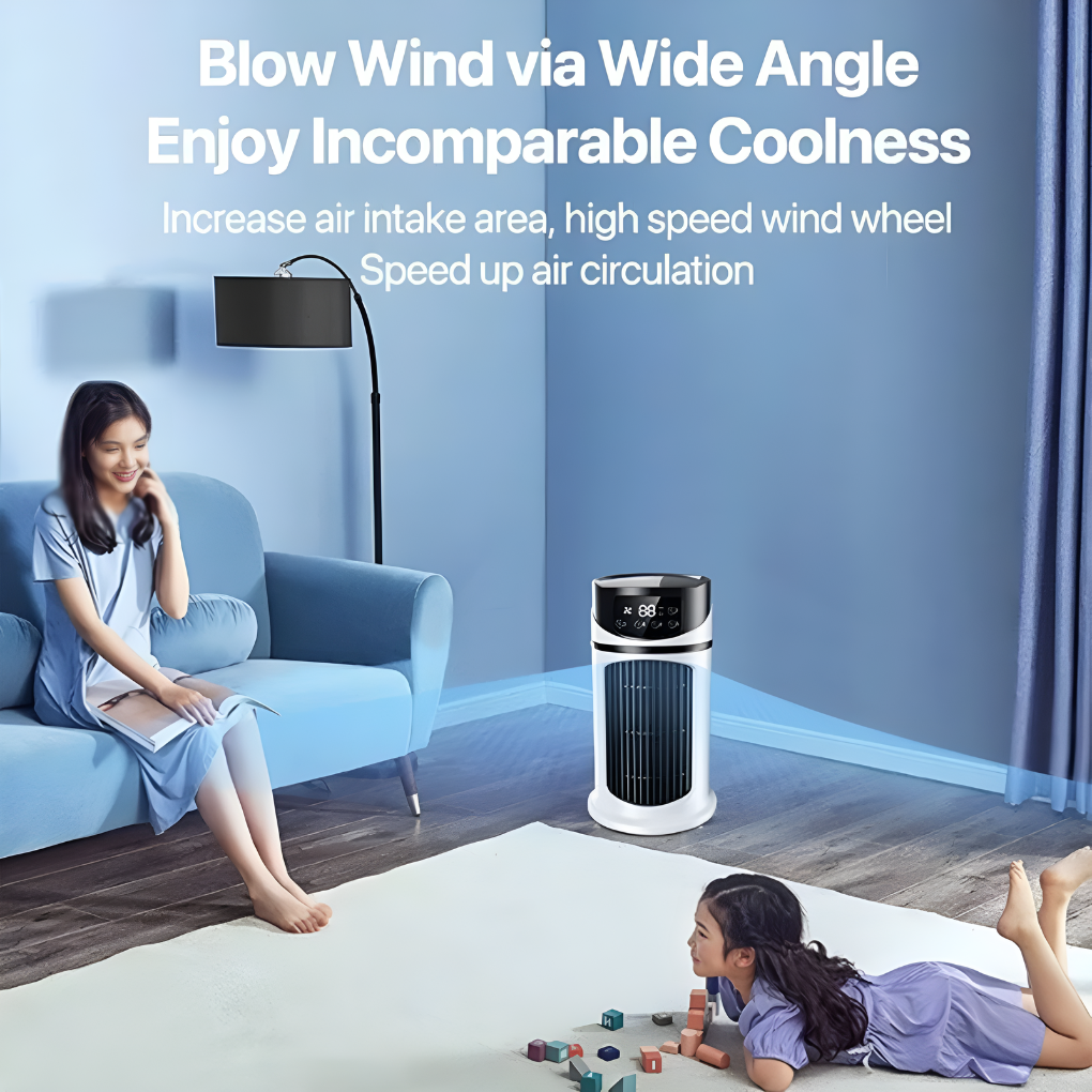 Draagbare Ventilator Elektrisch Kunststof Koeling Bureau Kantoor Stil Compact Airflow Luchtcirculatie | Sulvida