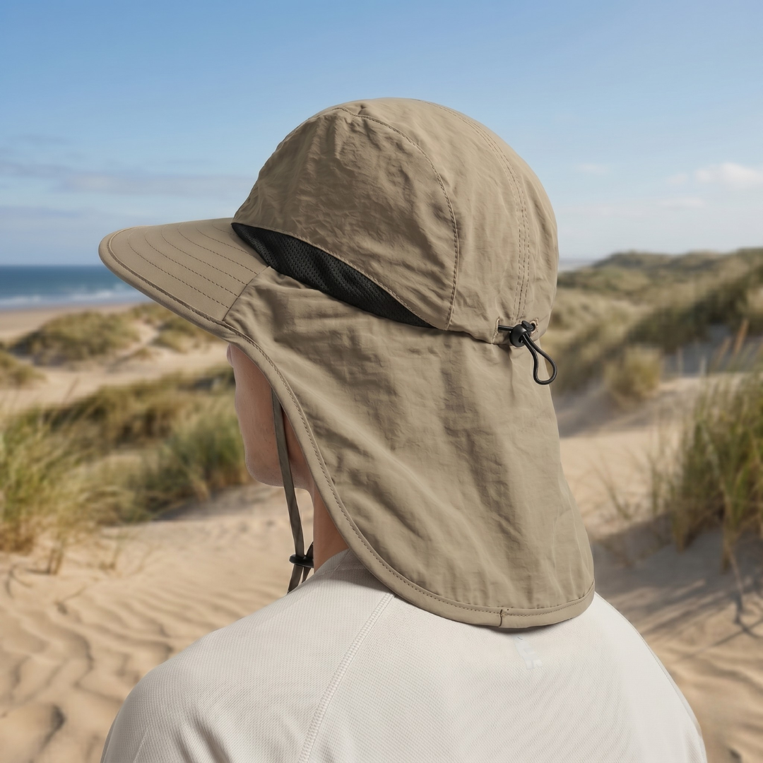 Zonnebescherming Hoed met Nekflap UPF 50+ UV-Blokkering Wandelcap Outdoor Ademend Unisex Brimveil Zomerhoed | Sulvida