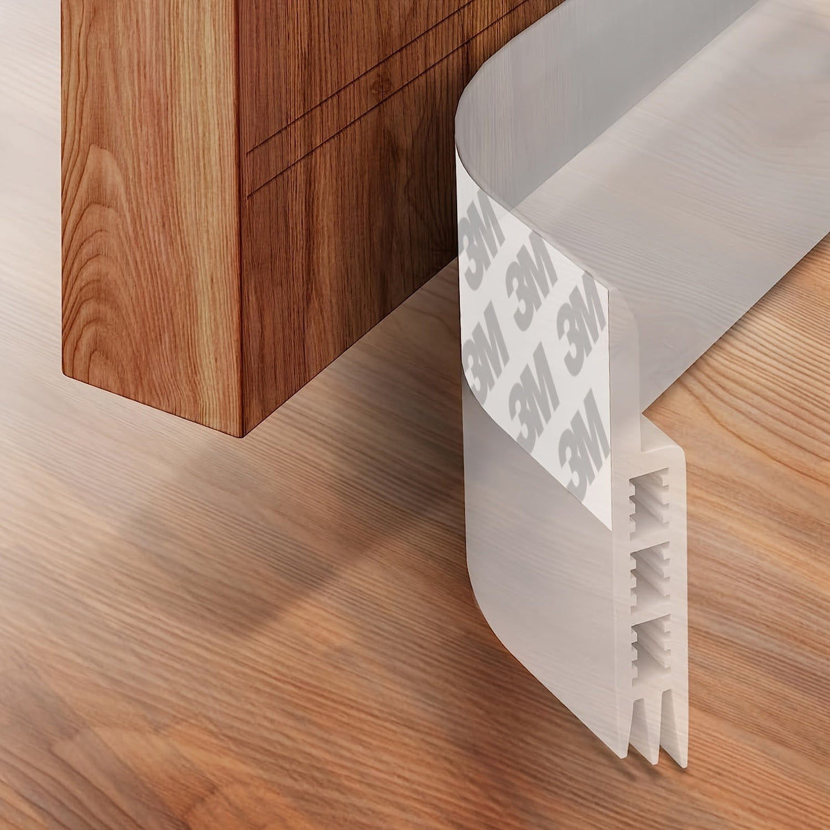 Siliconen Deurtochtstrip 99 cm Zelfklevend Geluids- en Tochtisolerend Energiebesparend Zwart Wit Grijs | Sulvida