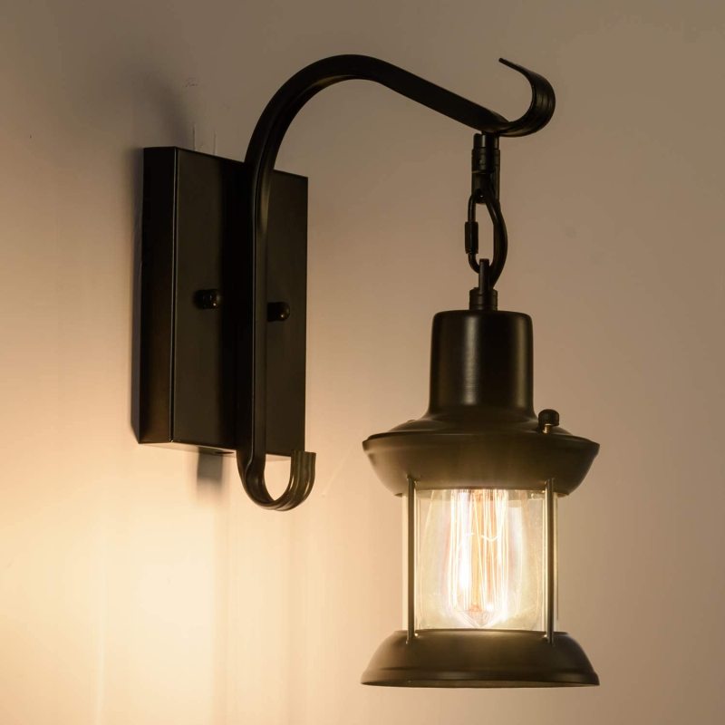 Industriële Wandlamp Metaal Zwart Brons Retro Sfeerlicht Woonkamer Slaapkamer E27 Fitting Vintage Design | Sulvida