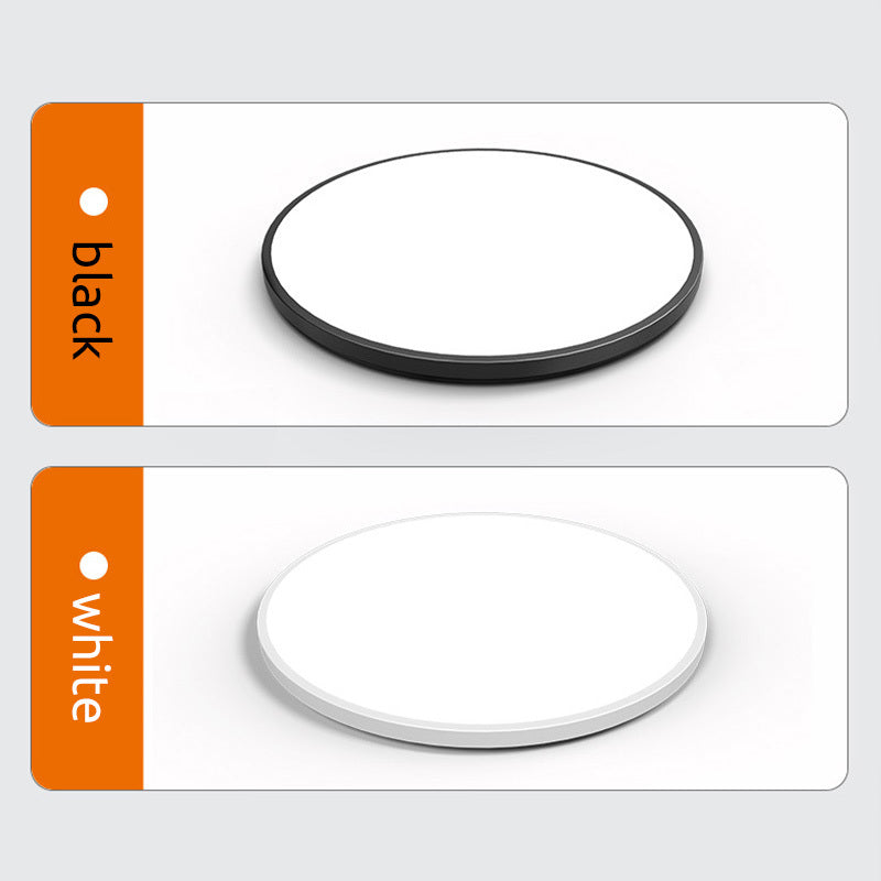 Ronde LED Plafondlamp Zwart Wit Ultra Plat 23cm 27cm 37cm Acryl Badkamer Keuken Hal Modern Sfeervol Energiezuinig | Sulvida
