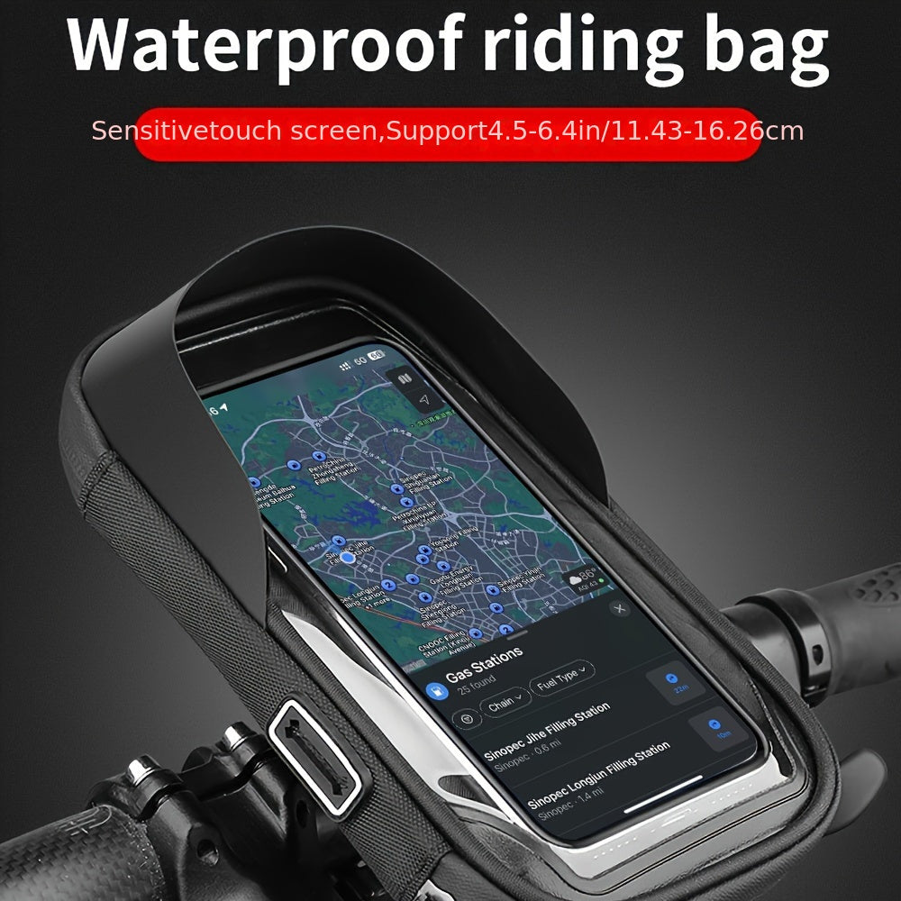 Waterdichte Telefoonhouder voor Fiets en Motor met 360° Draaibare Montage en Transparante Beschermhoes voor Smartphones | Sulvida