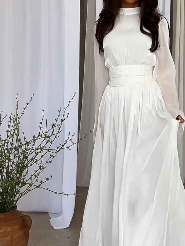 Katoenen Maxi-jurk Dames – Luchtig & Veelzijdig voor Zomer Lente Herfst Feestdagen Casual Elegant Comfortabel | Sulvida
