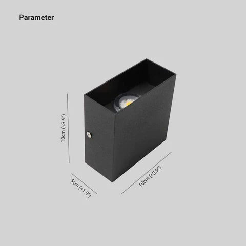 Verstelbare Vierkante Buitenwandlamp LED Zwart Wit Grijs Waterdicht IP65 Modern Design Tuin Veranda Gevel | Sulvida