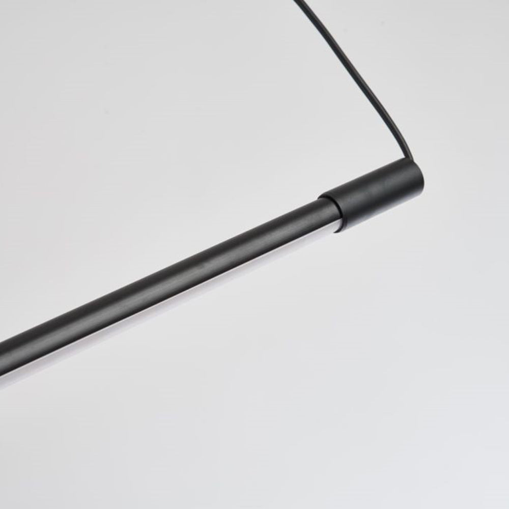 Lineaire Hanglamp Zwart Metaal Acryl LED voor Eetkamer Woonkamer Slaapkamer Dimbaar Modern Strak Design | Sulvida