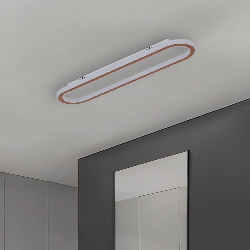 Rechthoekige LED Plafondlamp Inbouw Metaal Acryl Zwart Goud Roségoud Modern Design Woonkamer Slaapkamer | Sulvida