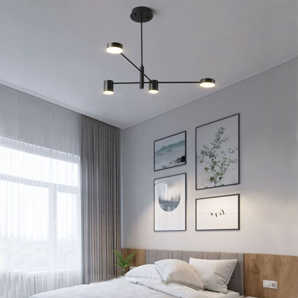 Industriële Hanglamp Metaal Zwart Goud LED Takstructuur Woonkamer Slaapkamer Modern Design Plafondlamp | Sulvida
