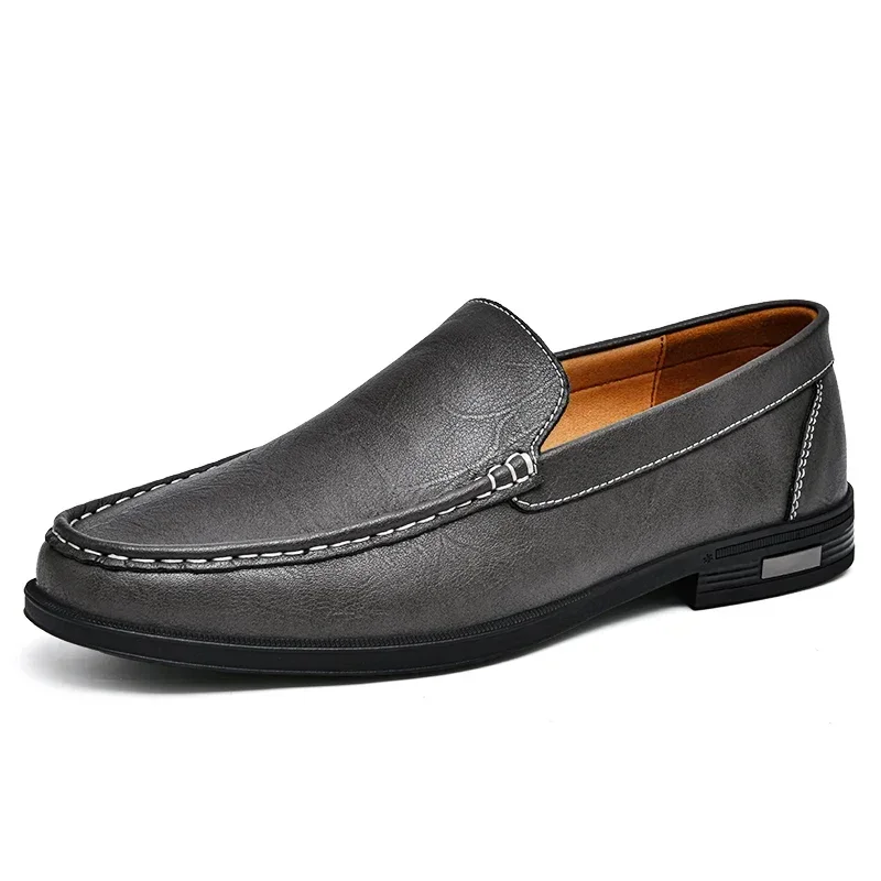 Lederen loafers heren premium comfortabel klassiek zwart bruin grijs blauw business formeel casual schoeisel | Sulvida