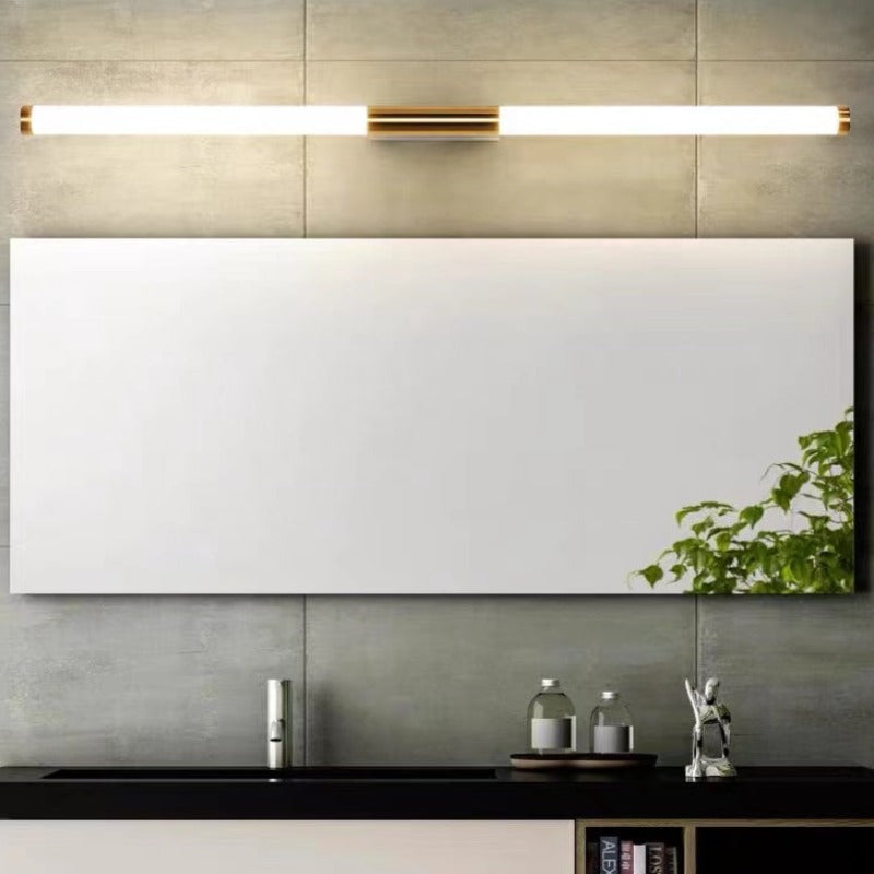 Minimalistische Lineaire Wandlamp Goud 49-69cm LED Waterdicht Badkamerspiegel Verlichting Modern Design | Sulvida