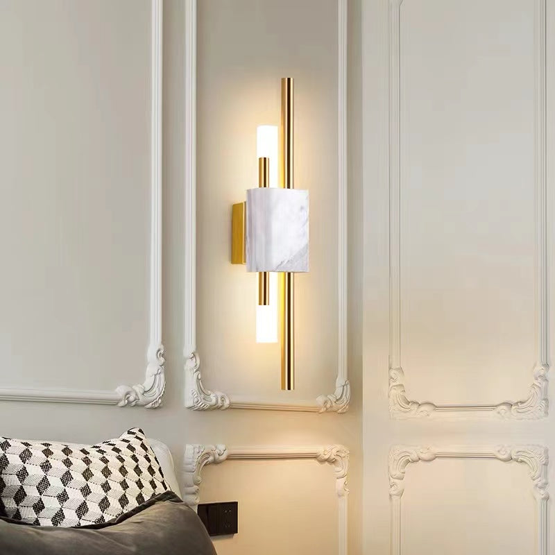 Wandlamp LED Marmer Metaal Goud Zwart Groen Slaapkamer Woonkamer Modern Interieur Sfeerverlichting Design | Sulvida