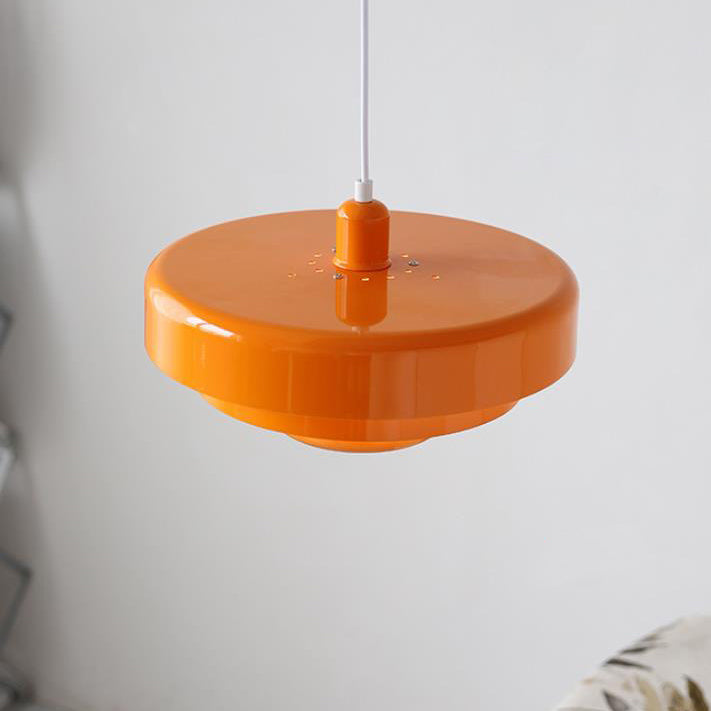 Metalen hanglamp meerlaags rond vintage design oranje groen wit voor woonkamer eetkamer hal slaapkamer | Sulvida