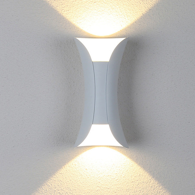LED Wandlamp Gebogen Ontwerp voor Buiten IP65 Waterbestendig Moderne Tuinverlichting Zwart Wit Goud Buitenmuur | Sulvida