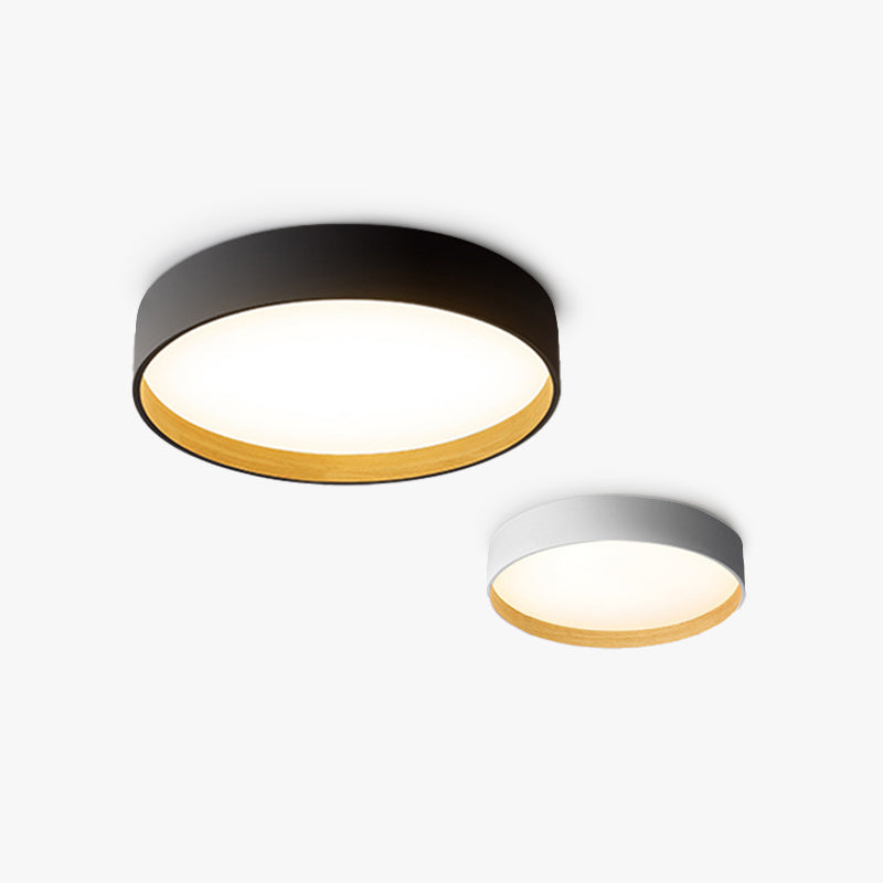 Moderne Ronde Plafondlamp LED Metaal Acryl Dimbaar Minimalistisch Design Wit Grijs Zwart Slaapkamer Woonkamer | Sulvida