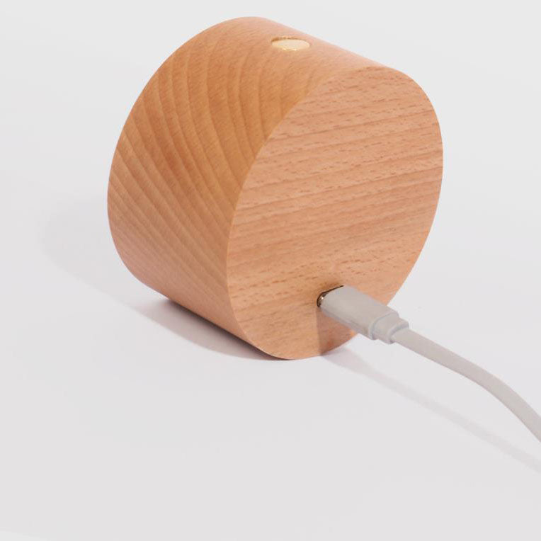 Houten wandlamp USB oplaadbaar magnetisch touchbediening dimbaar LED nachtlampje modern sfeervol design | Sulvida