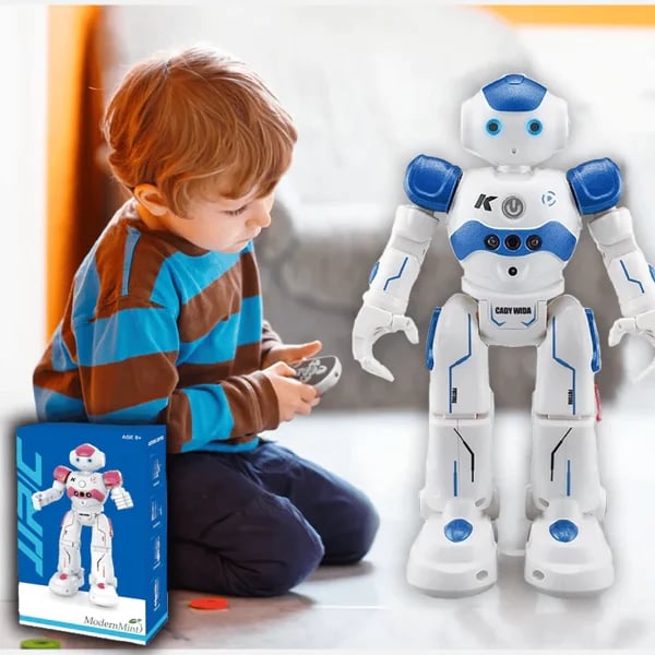 Interactieve dansobot speelgoedrobot met gebarenbesturing oplaadbaar USB muziek licht beweging kinderen | Sulvida