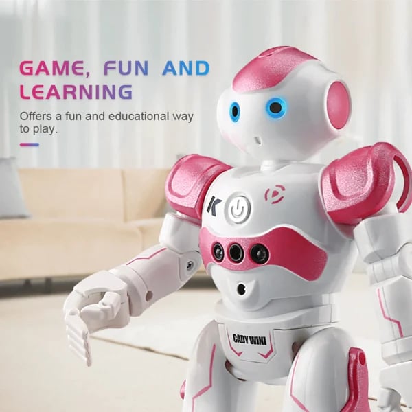 Interactieve dansobot speelgoedrobot met gebarenbesturing oplaadbaar USB muziek licht beweging kinderen | Sulvida