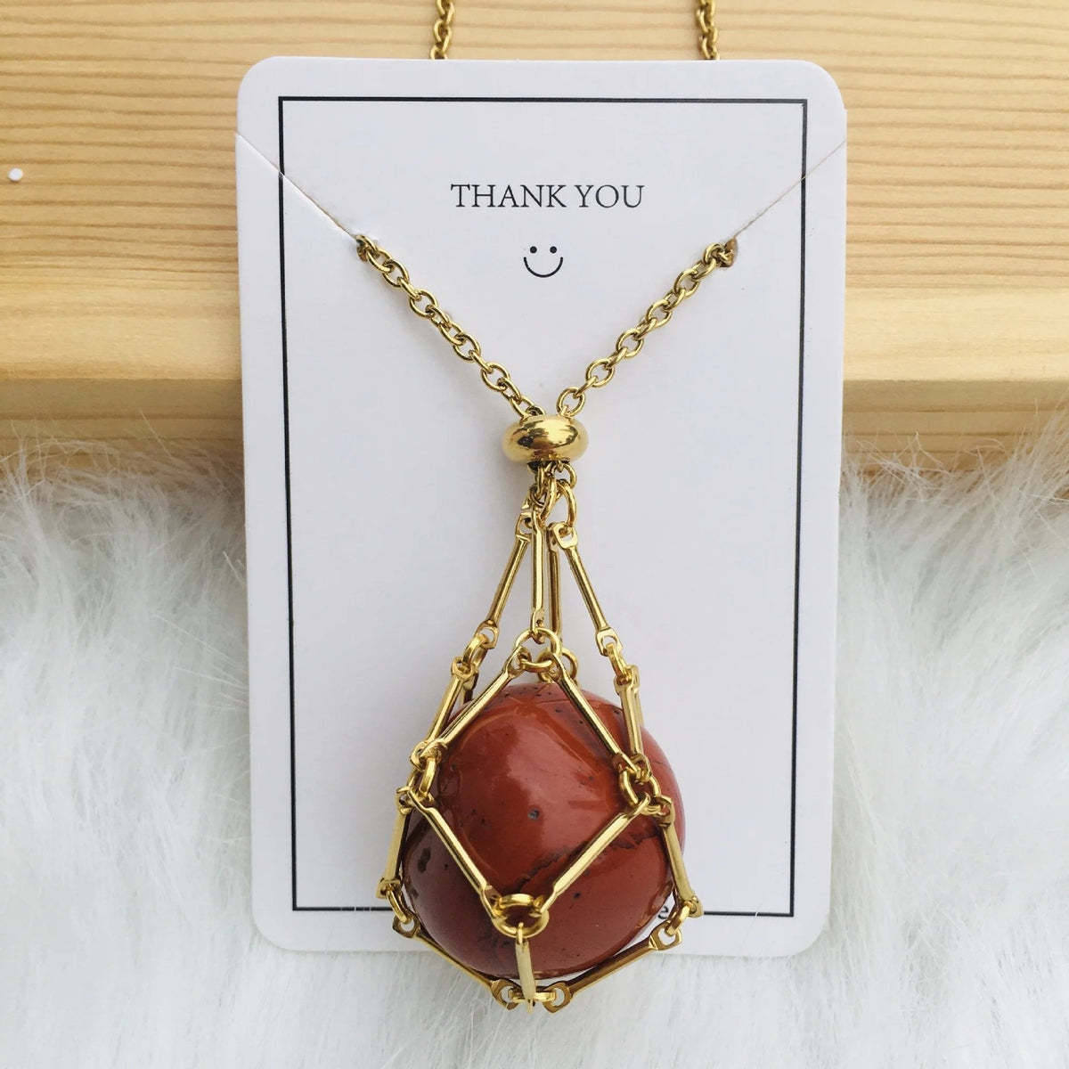 Collier en cristal réglable avec pendentif cage interchangeable pour pierres précieuses, équilibre des chakras, méditation, bijoux | Sulvida