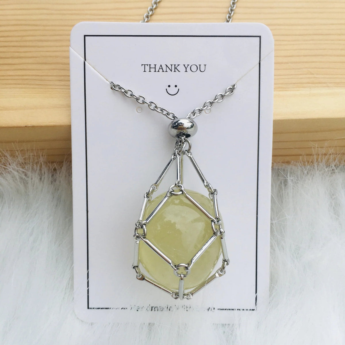 Collier en cristal réglable avec pendentif cage interchangeable pour pierres précieuses, équilibre des chakras, méditation, bijoux | Sulvida
