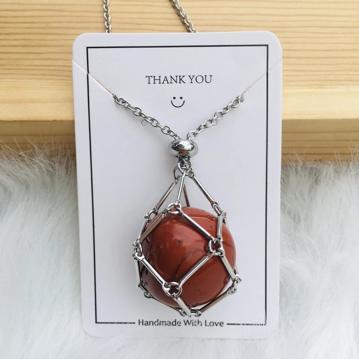 Collier en cristal réglable avec pendentif cage interchangeable pour pierres précieuses, équilibre des chakras, méditation, bijoux | Sulvida