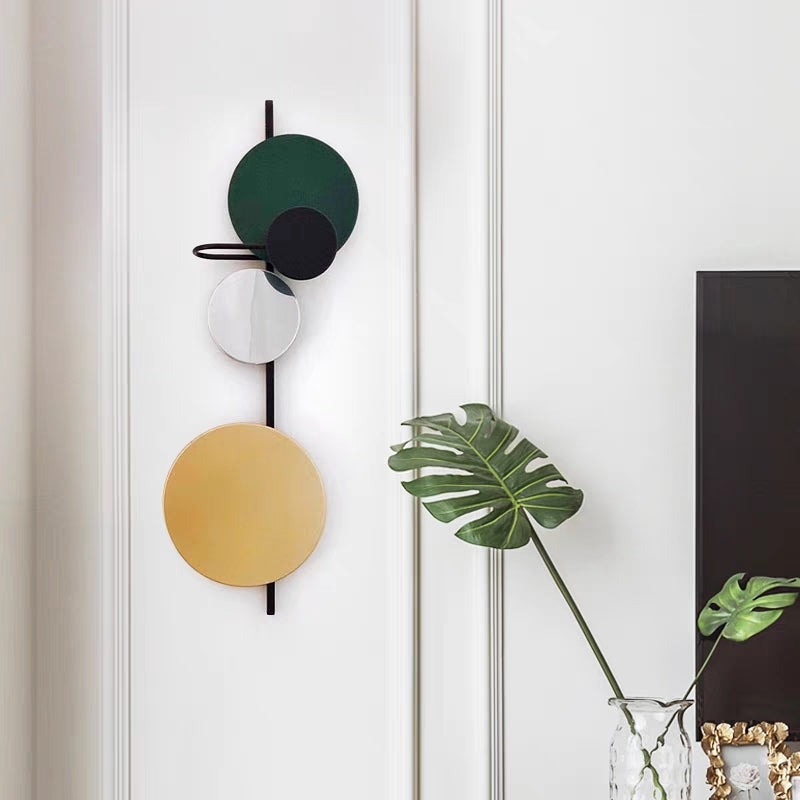 Metalen Wandlamp met Verstelbare Lichtschijf Roze Rood Blauw Groen voor Studio Slaapkamer Woonkamer Hal | Sulvida