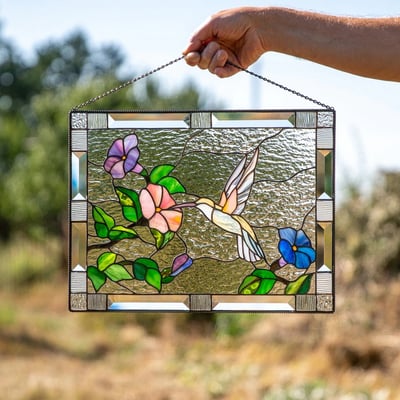 Acryl Glas-in-lood Wanddecoratie met Zonlicht Effect – Kleurrijke Raam Sun Catcher voor Venster Decoratie | Sulvida