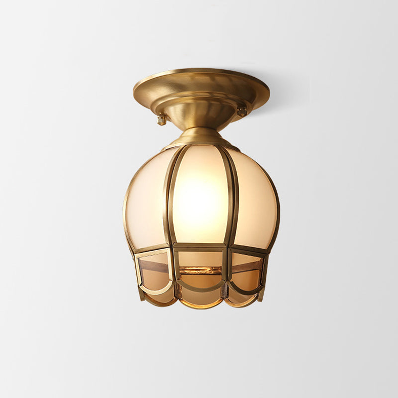 Plafondlamp Golfrand Metaal Goudkleurig Semi-Flush Klassieke Stijl Eetkamer Woonkamer Slaapkamer Wandmontage | Sulvida