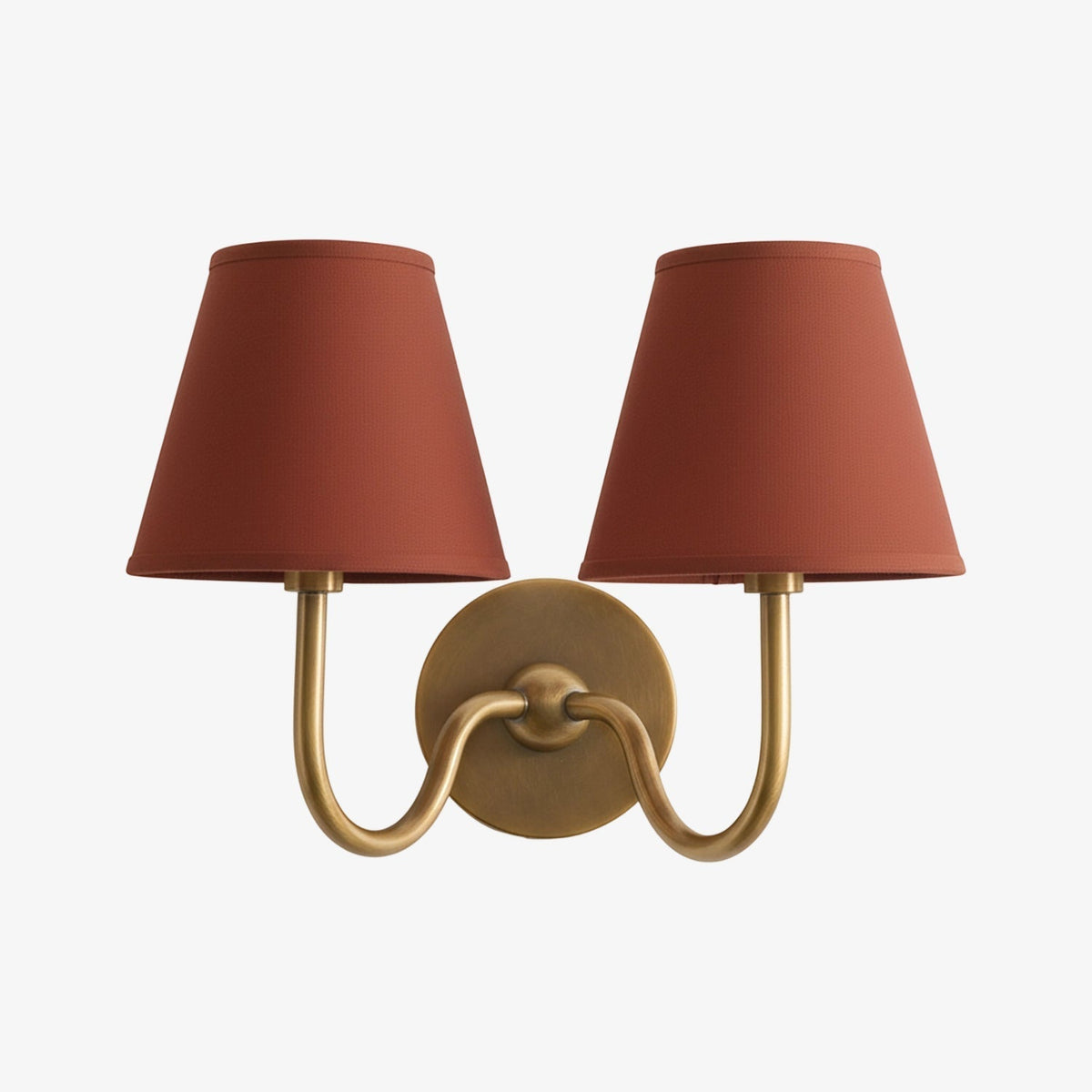Wandlamp Linnen Kap Messing Armatuur Plissé of Glad Stof E12 Fitting Hardwired Decoratieve Verlichting | Sulvida