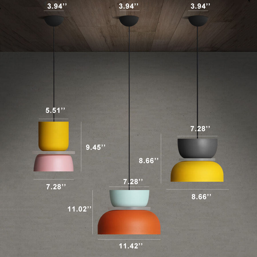 Hanglamp Scandinavisch Design Metaal Kleurrijk Verstelbaar Macaron E26 Moderne Eetkamer Keuken Woonkamer | Sulvida