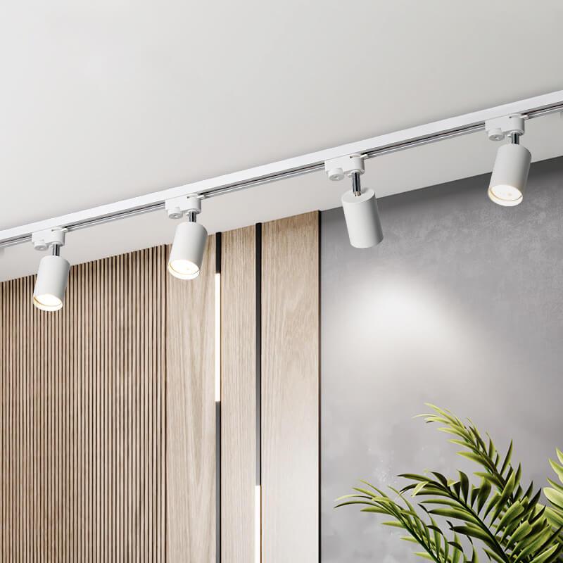 Railspotverlichting tubular flush-mount 3-5 spots verstelbaar wit zwart goud modern plafond woonkamer keuken | Sulvida