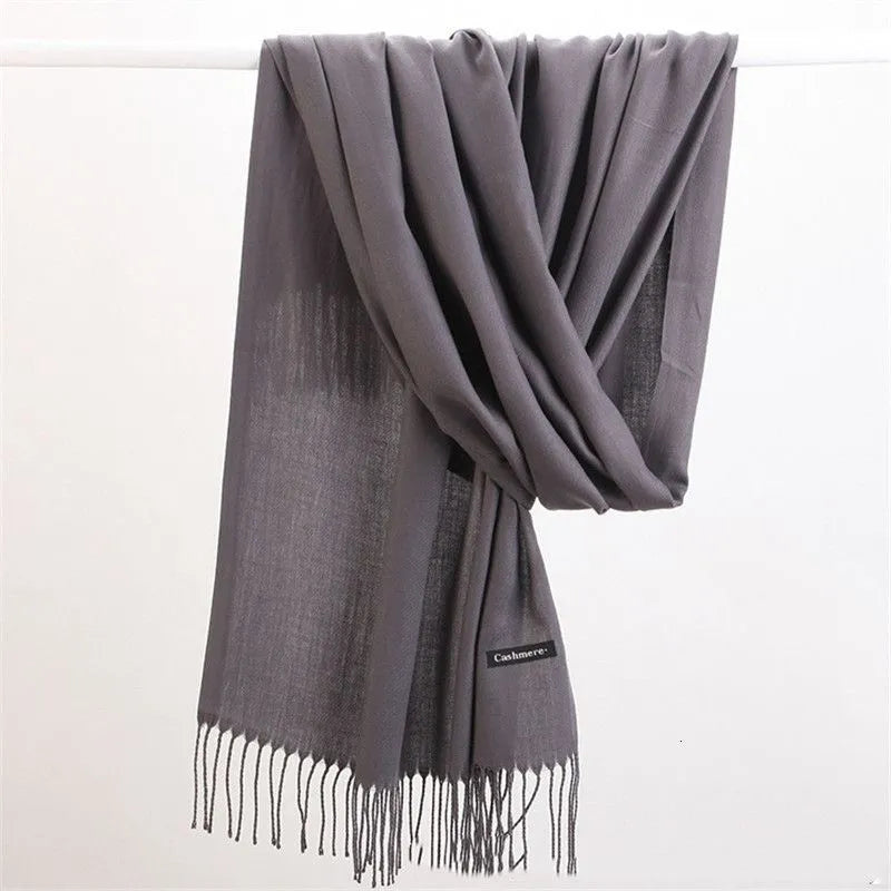 Kasjmieren Sjaal Effen Warm Winteraccessoire Dames Heren Zacht Luxe Herfst Winter Modieus Stijlvol Elegant | Sulvida