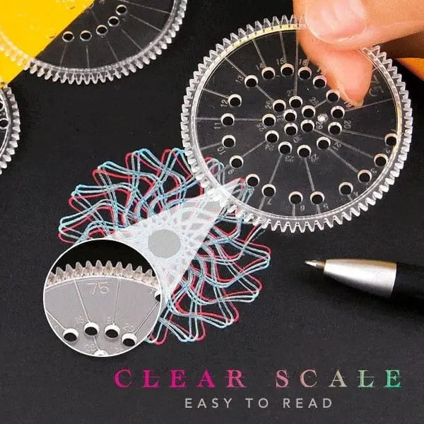 22-delige spirograaf tekenset creatieve geometrische patronen educatief speelgoed kind tekenen leren | Sulvida