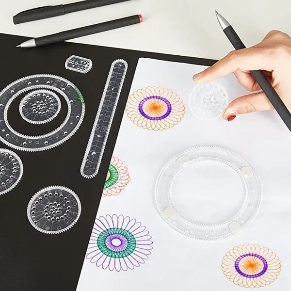 22-delige spirograaf tekenset creatieve geometrische patronen educatief speelgoed kind tekenen leren | Sulvida