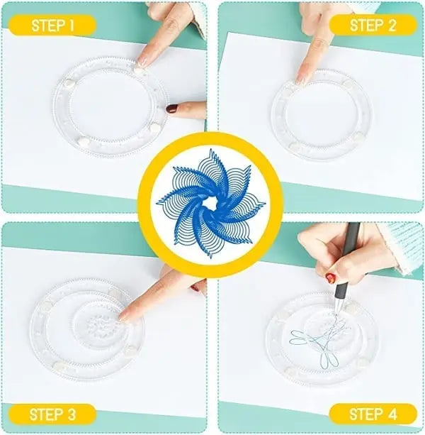 22-delige spirograaf tekenset creatieve geometrische patronen educatief speelgoed kind tekenen leren | Sulvida