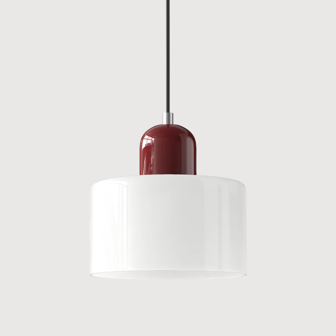 Glazen Hanglamp Tweekleurig Design Pendant Lamp voor Eetkamer Leeshoek Verstelbaar Stijlvol Lichtarmatuur | Sulvida