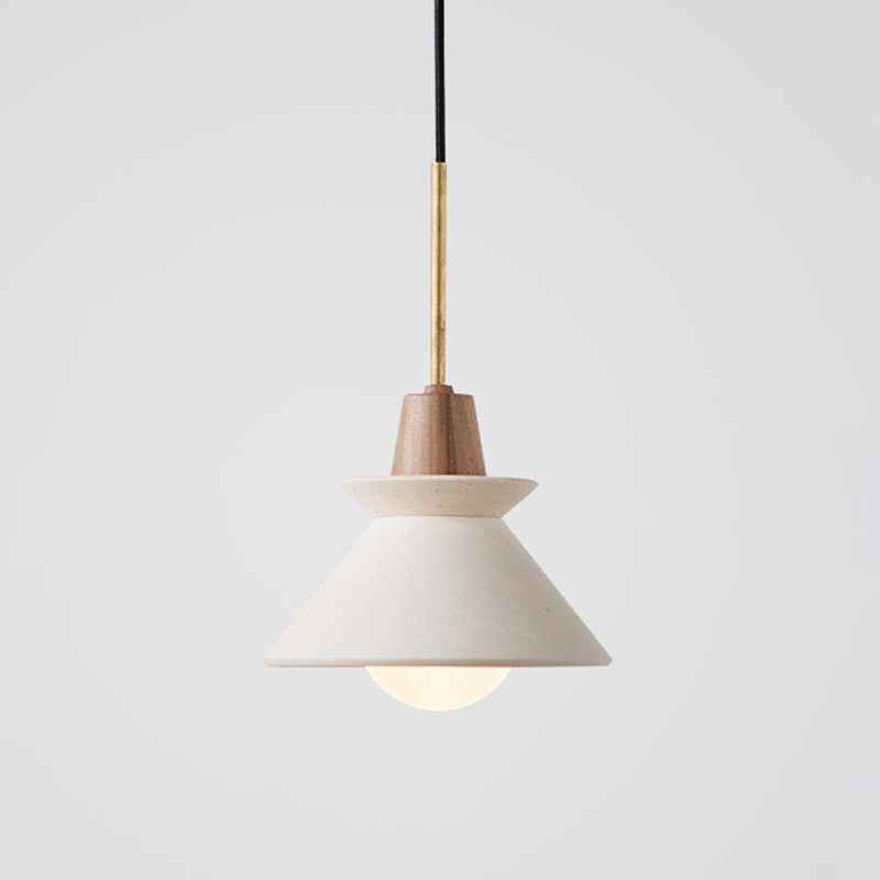 Betonnen Hanglamp Wit Komvormig Design Eetkamer Woonkamer Minimalistisch Scandinavisch Interieur Modern | Sulvida