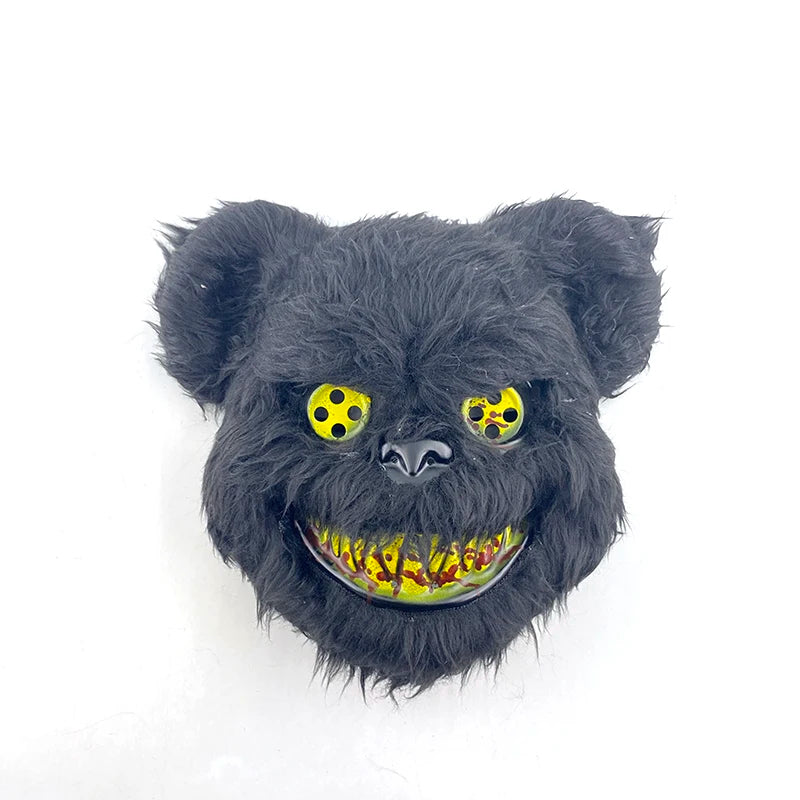 Verlicht Pluche Horrormasker Beer of Konijn met Neon Draad voor Feesten en Halloween Verkleedkleding | Sulvida