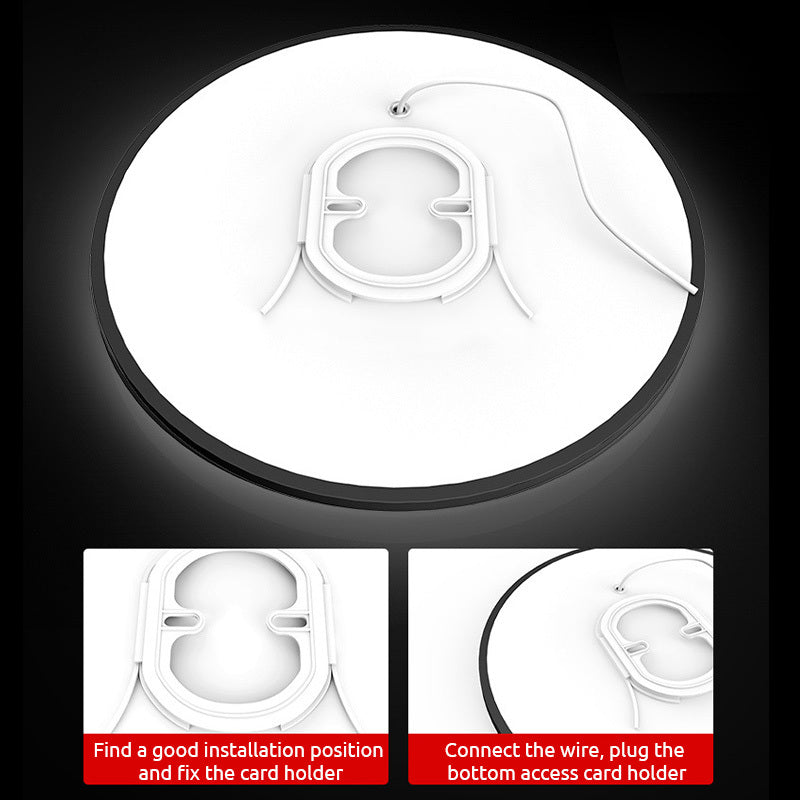 Ronde LED Plafondlamp Zwart Wit Ultra Plat 23cm 27cm 37cm Acryl Badkamer Keuken Hal Modern Sfeervol Energiezuinig | Sulvida