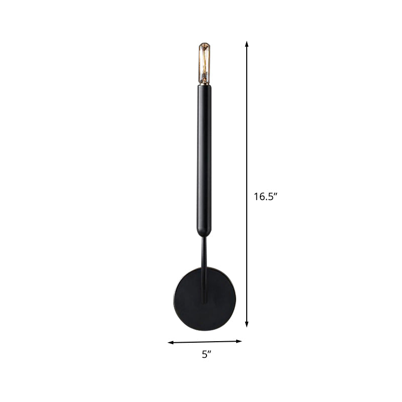 Metalen wandlamp met buisvormige kap klassiek zwart goud voor eetkamer gang entree woonruimte sfeervol | Sulvida