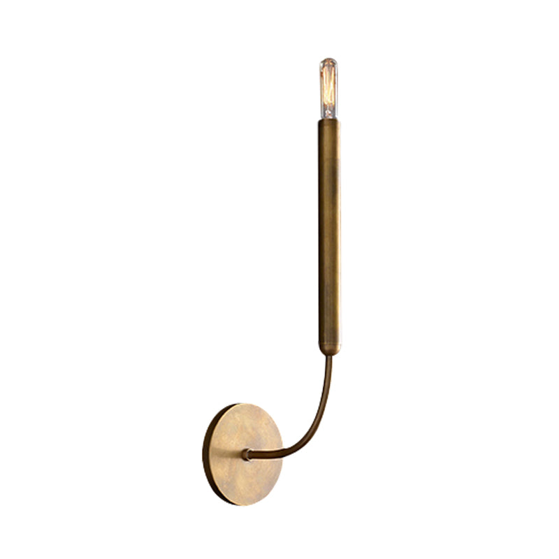 Metalen wandlamp met buisvormige kap klassiek zwart goud voor eetkamer gang entree woonruimte sfeervol | Sulvida