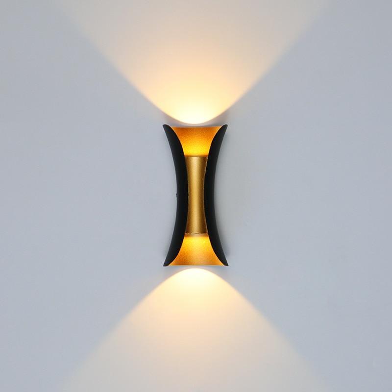 LED Wandlamp Gebogen Ontwerp voor Buiten IP65 Waterbestendig Moderne Tuinverlichting Zwart Wit Goud Buitenmuur | Sulvida