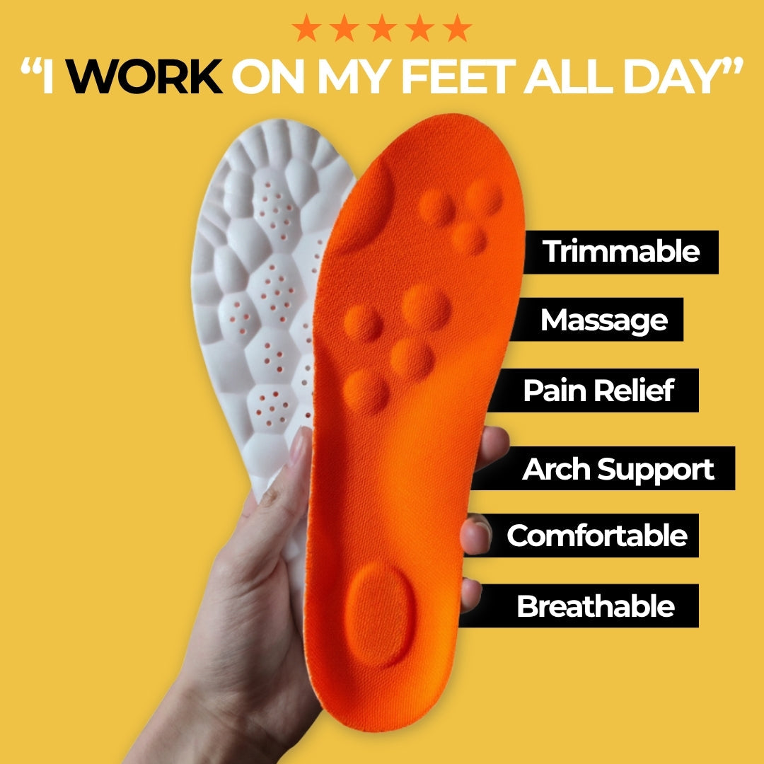 Memory Foam Inlegzolen met Gewelfondersteuning voor Dagelijks Comfort Herbruikbaar Knipbaar Schoenen Inlays | Sulvida