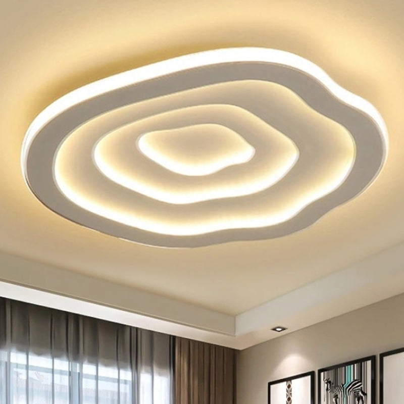 LED Plafondlamp Ripple 40-50-60 cm Wit Modern Acryl Flushmount Dimbaar Woonkamer Slaapkamer Hal Verlichting | Sulvida