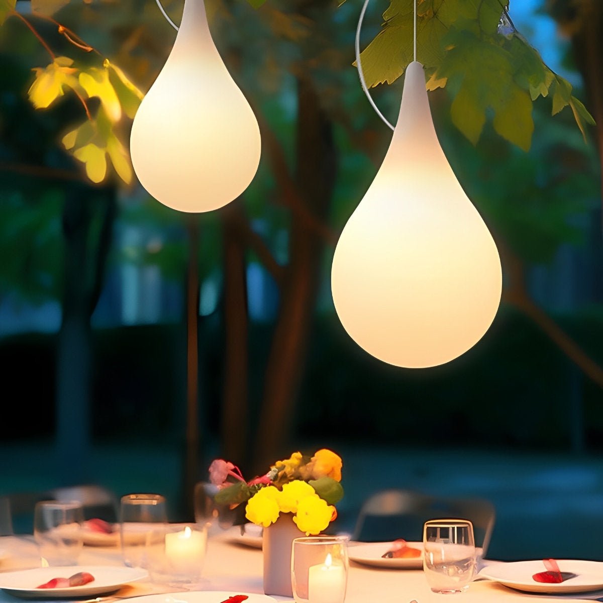 LED Hangverlichting Druppelvorm Waterdicht IP65 Sfeerlicht voor Tuin Terras Binnenplaats Buiten Sfeerverlichting | Sulvida