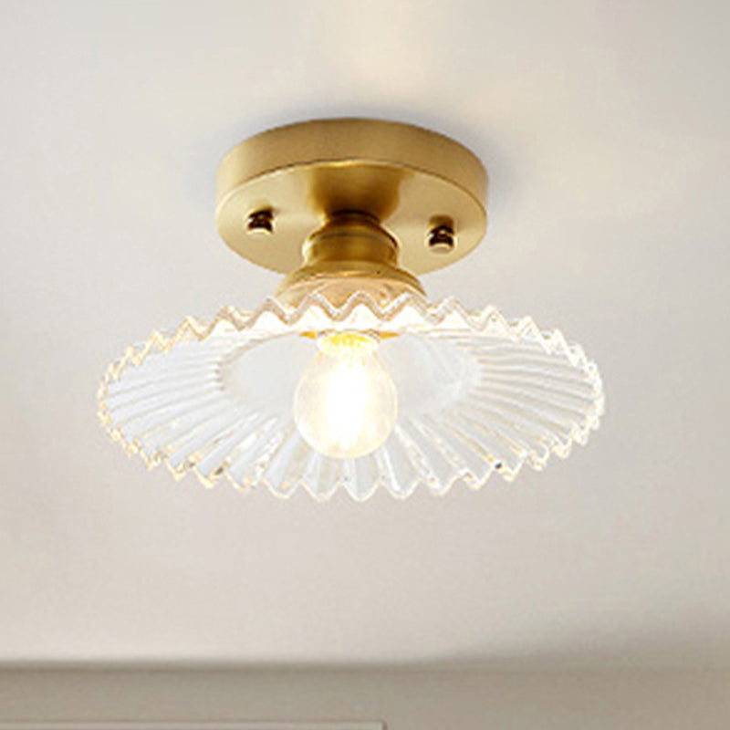 Plafondlamp geribbeld glas groen transparant industrieel design hangend montage woonkamer hal entree | Sulvida