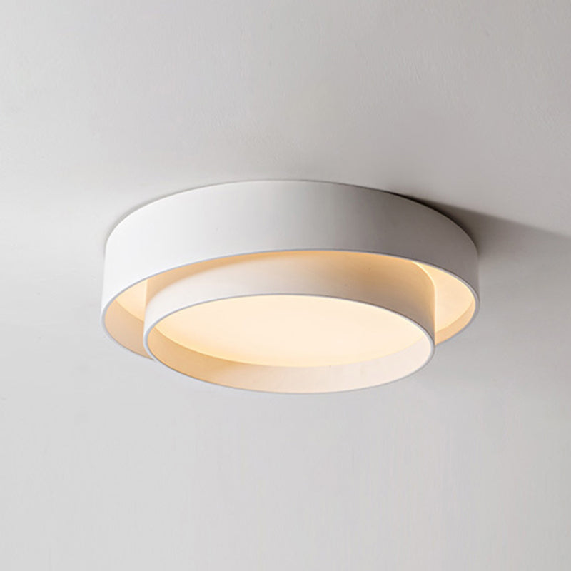 Ronde Plafondlamp Wit Metaal LED Dimbaar met Afstandsbediening 40/50/60 cm Slaapkamer Plafondverlichting | Sulvida
