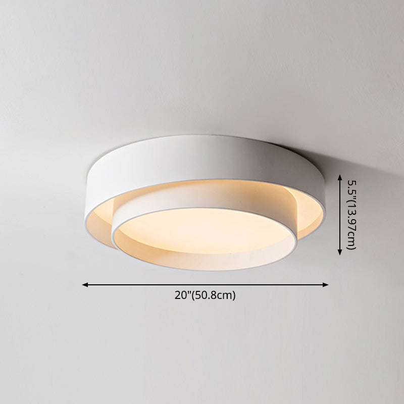 Ronde Plafondlamp Wit Metaal LED Dimbaar met Afstandsbediening 40/50/60 cm Slaapkamer Plafondverlichting | Sulvida