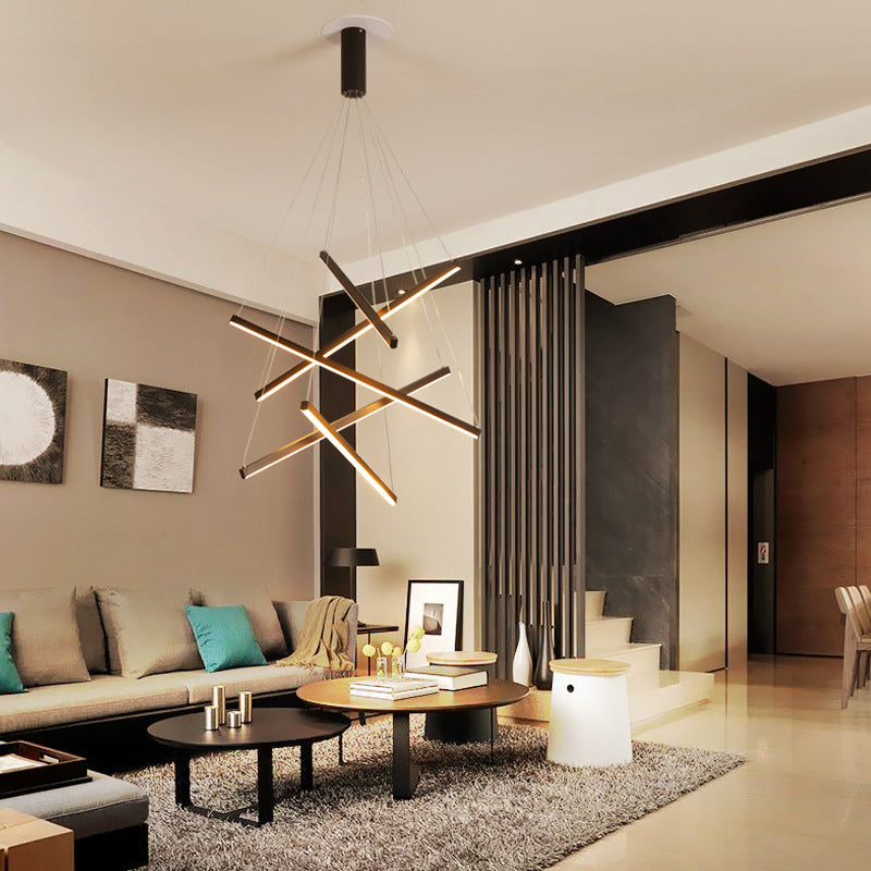 Moderne Hanglamp Met Meerdere LED Lichtpunten Zwart Metaal Design voor Woonkamer Eetkamer Entree Hal | Sulvida