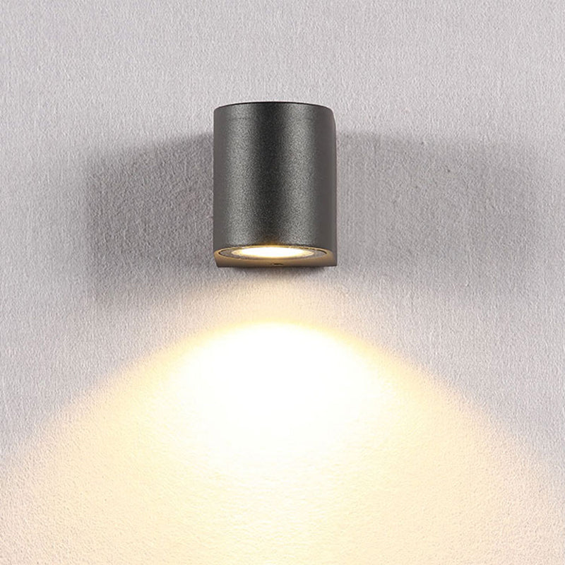 Vierkante Buitenwandlamp Zwart Metaal Glas LED Tuin Entree Verlichting Modern Design Waterdicht Buitenmuur | Sulvida